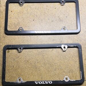 Volvo Black License Plate Holders